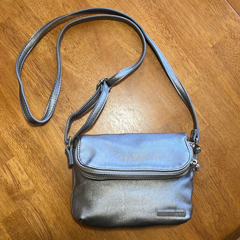 Kenneth Cole Reaction silver crossbody bag